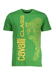 "Cavalli Class T-Shirts im Sale | Cavalli Class Grünes Leoparden T-Shirt online kaufen"|Planet-Deluxe