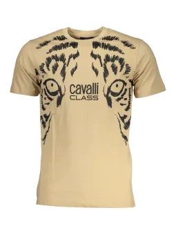 "Cavalli Class Beige Tiger T-Shirt – Stilvoll & Exklusiv"