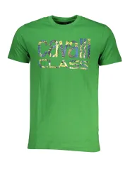 "Cavalli Class T-Shirts im Sale | Cavalli Class Green Luxe Kurzarmshirt online kaufen"|Planet-Deluxe
