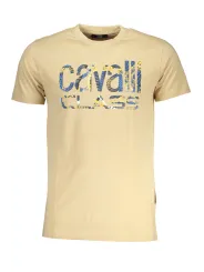 "Cavalli Class T-Shirts im Sale | Cavalli Class Beige Logo Shirt - Eleganter Komfort für jeden Tag online kaufen"|Planet-Deluxe