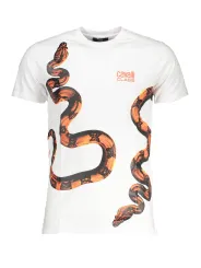 "Cavalli Class T-Shirts im Sale | Cavalli Class Snake Print T-Shirt Weiß online kaufen"|Planet-Deluxe