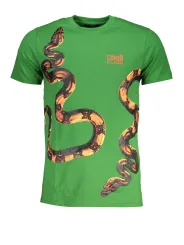 "Cavalli Class T-Shirts im Sale | Cavalli Class Grün Schlangen T-Shirt online kaufen"|Planet-Deluxe