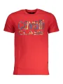 "Cavalli Class T-Shirts im Sale | Cavalli Class Rot Kurzarm T-Shirt mit Logo-Print online kaufen"|Planet-Deluxe