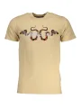 "Cavalli Class T-Shirts im Sale | Cavalli Class Beige Snake Print T-Shirt online kaufen"|Planet-Deluxe