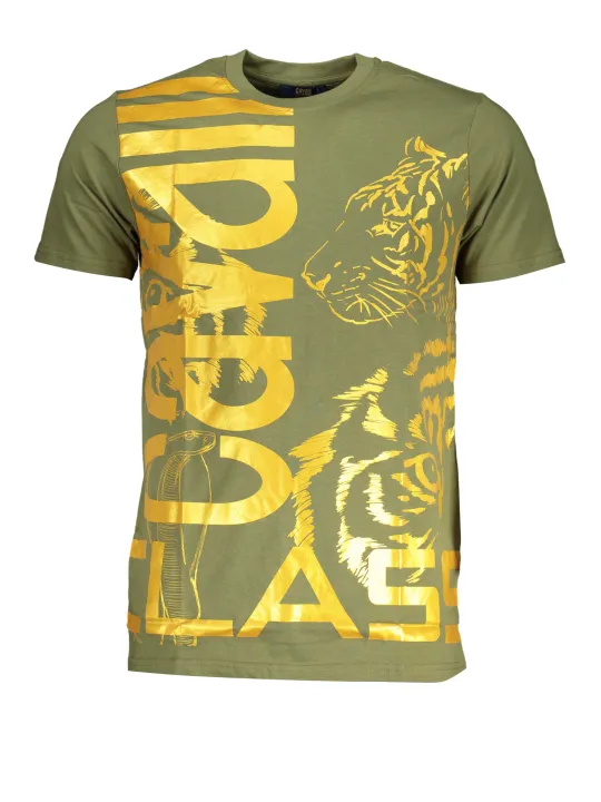 "Cavalli Class T-Shirts im Sale | Cavalli Class Grün Tiger T-Shirt online kaufen"|Planet-Deluxe