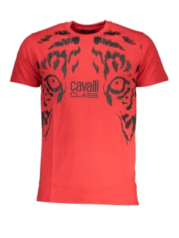 Cavalli Class T-Shirt mit rotem Tiger-Logo – Stilvoll & Modern