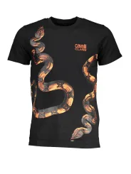 "Cavalli Class T-Shirts im Sale | Cavalli Class Schlange Schwarz T-Shirt online kaufen"|Planet-Deluxe