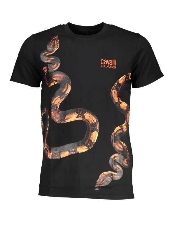 "Cavalli Class T-Shirts im Sale | Cavalli Class Schlange Schwarz T-Shirt online kaufen"|Planet-Deluxe