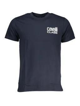 "Cavalli Class Blau T-Shirt – Stilvoller Luxus & Komfort"