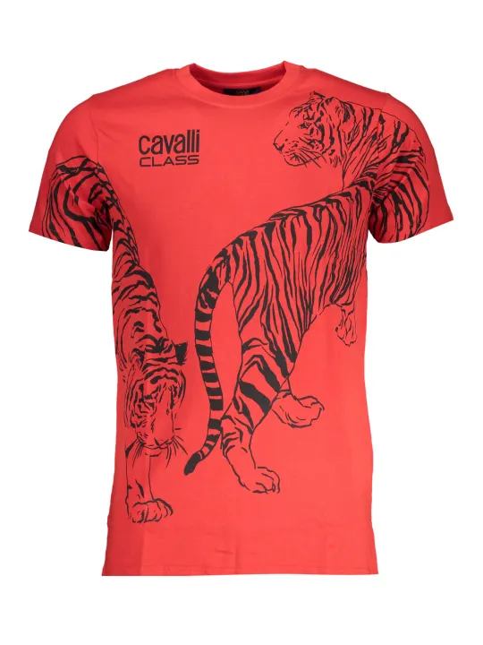 "Cavalli Class T-Shirts im Sale | Cavalli Class Tigerrot T-Shirt online kaufen"|Planet-Deluxe