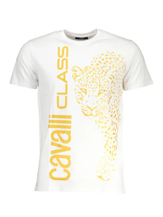 "Cavalli Class T-Shirts im Sale | "Cavalli Class Weißes Leoparden T-Shirt" online kaufen"|Planet-Deluxe