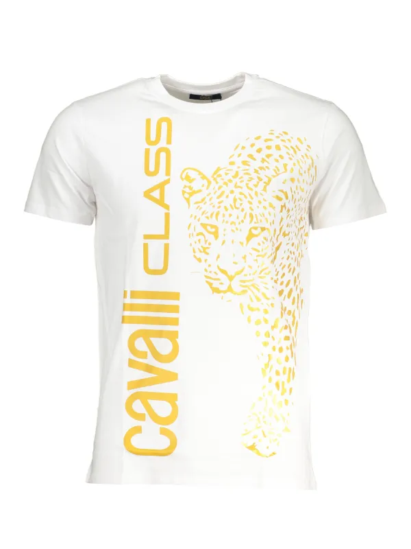 "Cavalli Class T-Shirts im Sale | "Cavalli Class Weißes Leoparden T-Shirt" online kaufen"|Planet-Deluxe