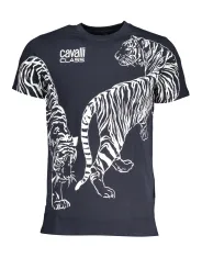 "Cavalli Class T-Shirts im Sale | Cavalli Class Blaues Tiger T-Shirt online kaufen"|Planet-Deluxe