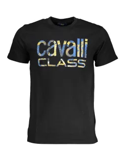 "Cavalli Class Schwarz T-Shirt – Eleganz und Stil pur"