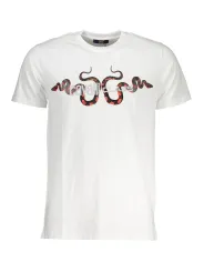 "Cavalli Class T-Shirts im Sale | Cavalli Class Weiss Snake Print TShirt online kaufen"|Planet-Deluxe