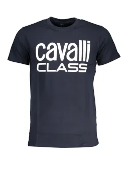 Cavalli Class Luxuriöses Blaues Herren T-Shirt