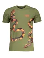 "Cavalli Class T-Shirts im Sale | Cavalli Class Olivgrün Snake Print T-Shirt online kaufen"|Planet-Deluxe