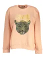 "Cavalli Class Sweatshirts im Sale | Cavalli Class Luxus Sweatshirt Pfirsich Leopardenkopf online kaufen"|Planet-Deluxe