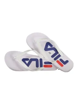 Fila Logo Pantoletten Troy Flipflops Weiß FFM0007