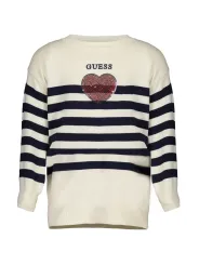 "GUESS JEANS Startseite im Sale | GUESS JEANS WEISSER MÄDCHENPULLOVER online kaufen"|Planet-Deluxe