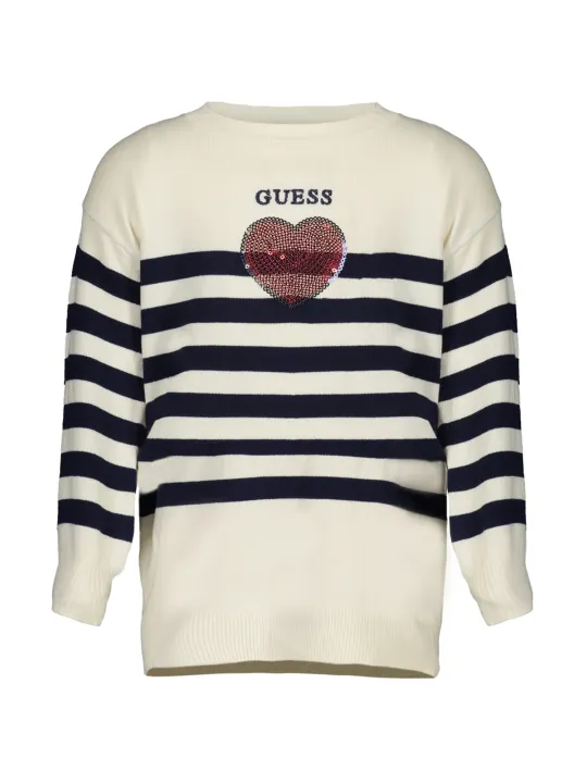 "GUESS JEANS Startseite im Sale | GUESS JEANS WEISSER MÄDCHENPULLOVER online kaufen"|Planet-Deluxe