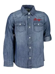 "GUESS JEANS Startseite im Sale | GUESS JEANS LANGÄRMELIGES HEMD FÜR MÄDCHEN BLAU online kaufen"|Planet-Deluxe