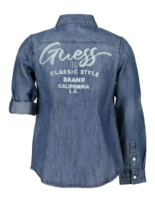 "GUESS JEANS Startseite im Sale | GUESS JEANS LANGÄRMELIGES HEMD FÜR MÄDCHEN BLAU online kaufen"|Planet-Deluxe