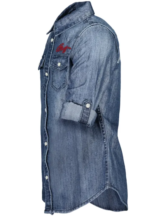 "GUESS JEANS Startseite im Sale | GUESS JEANS LANGÄRMELIGES HEMD FÜR MÄDCHEN BLAU online kaufen"|Planet-Deluxe