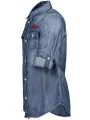 "GUESS JEANS Startseite im Sale | GUESS JEANS LANGÄRMELIGES HEMD FÜR MÄDCHEN BLAU online kaufen"|Planet-Deluxe