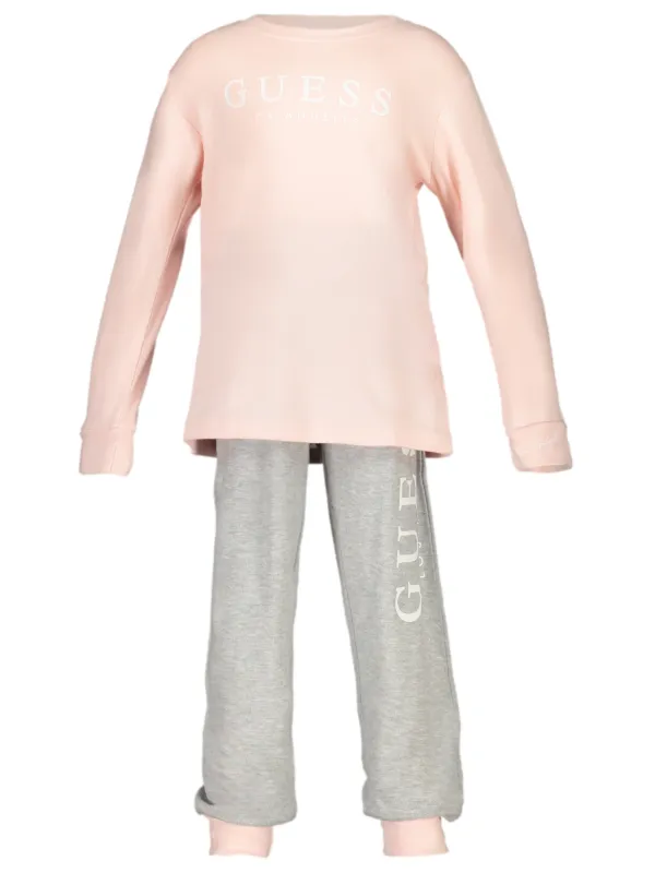 "GUESS JEANS Sweatshirts im Sale | Guess Jeans Mädchen 2-teiliges Bio-Baumwolle Set mit Langarm-Sweatshirt und Hose online kaufen"|Planet-Deluxe