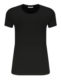 "Bio Baumwolle T-Shirt mit Strass Logo – Patrizia Pepe"