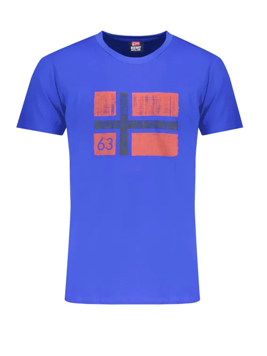 "NORWAY 1963 T-Shirts im Sale | Blaues Logo TShirt mit Rundhalsausschnitt und Aufdruck online kaufen"|Planet-Deluxe