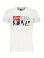 "Stylisches NORWAY 1963 Kurzarm T-Shirt, Rundhals, Weiß"