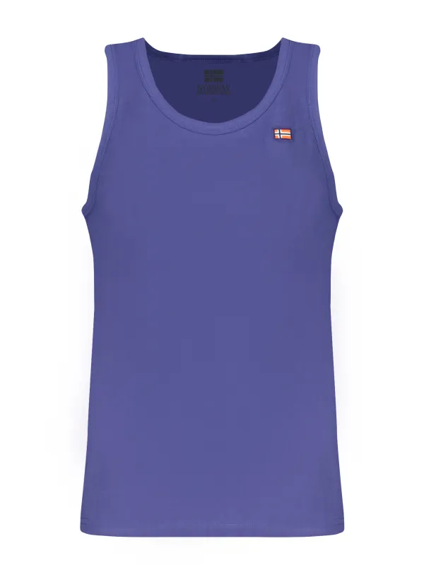 "NORWAY 1963 Hemden im Sale | Breitschulter Rundhals Tanktop mit Logo Stickerei online kaufen"|Planet-Deluxe