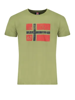 "Stylisches NORWAY 1963 Kurzarm T-Shirt – Rundhals, Logo"