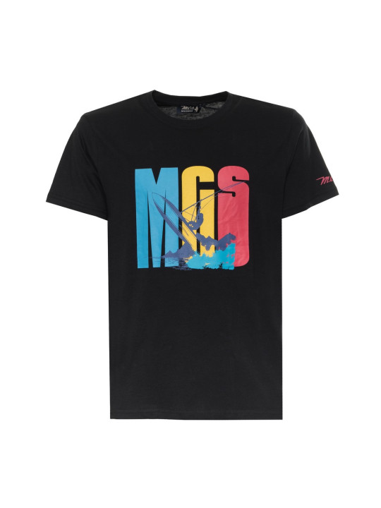 Schwarzes MCS X073 Baumwoll-T-Shirt