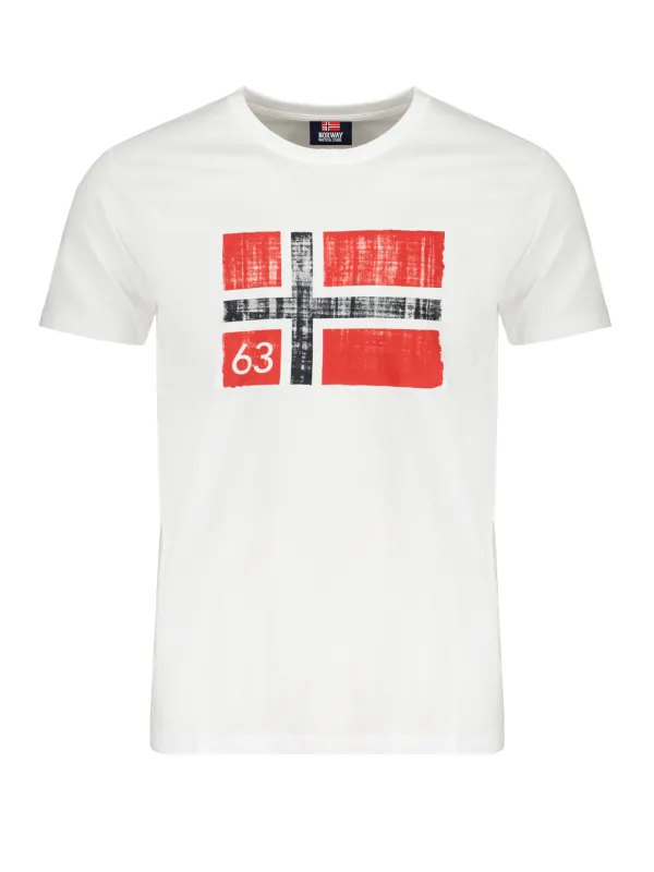 "NORWAY 1963 T-Shirts im Sale | Weißes Logo TShirt mit Rundhalsausschnitt und Aufdruck online kaufen"|Planet-Deluxe