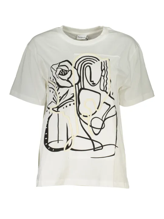 "Desigual Startseite im Sale | DESIGUAL DAMEN-KURZARM-T-SHIRT WEISS online kaufen"|Planet-Deluxe