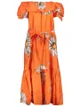 "Desigual Startseite im Sale | DESIGUAL DAMEN LANGES KLEID ORANGE online kaufen"|Planet-Deluxe