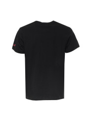 Schwarzes T-Shirt mit kurzen Ärmeln