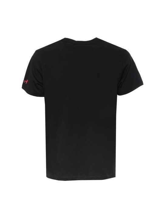 Schwarzes T-Shirt mit kurzen Ärmeln