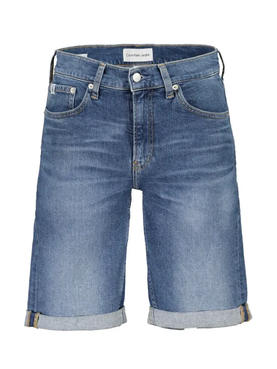 "Calvin Klein Jeans im Sale | ECO SLIM JEANS KURZ MIT LOGO UND RECYCELTER BAUMWOLLE online kaufen"|Planet-Deluxe