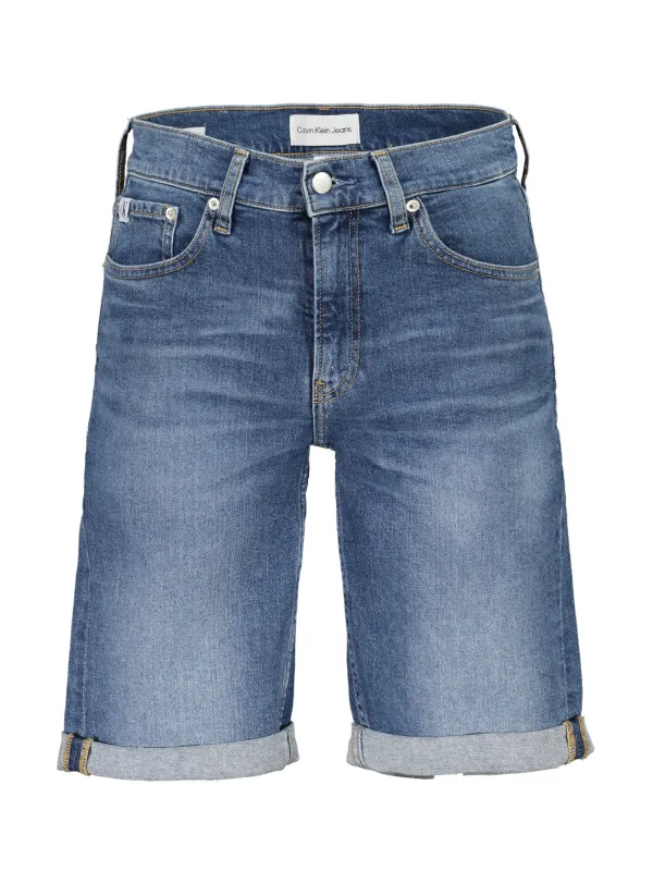 "Calvin Klein Jeans im Sale | ECO SLIM JEANS KURZ MIT LOGO UND RECYCELTER BAUMWOLLE online kaufen"|Planet-Deluxe