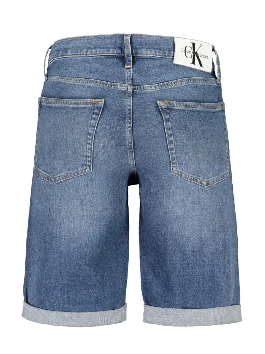 "Calvin Klein Jeans im Sale | ECO SLIM JEANS KURZ MIT LOGO UND RECYCELTER BAUMWOLLE online kaufen"|Planet-Deluxe
