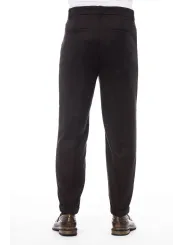 Dunkle braune Herren Stoffhose