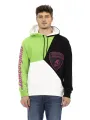 Weißes Lamborghini Hoodie mit Farbblockdesign