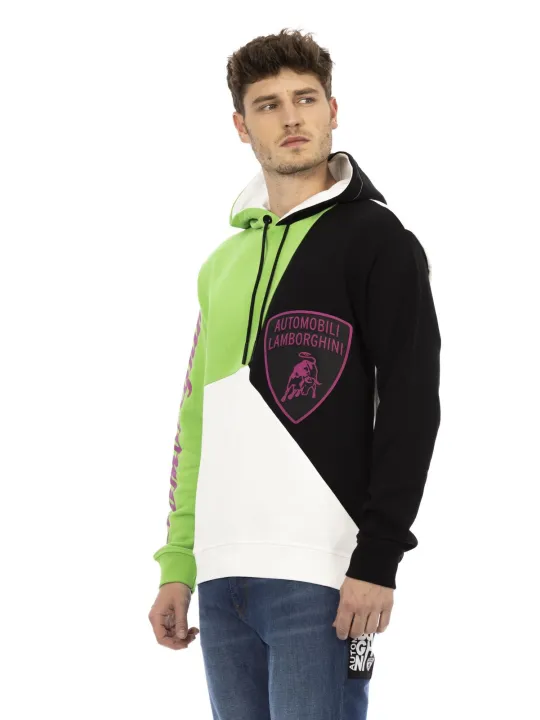 Weißer Lamborghini Herren Kapuzenpullover modern