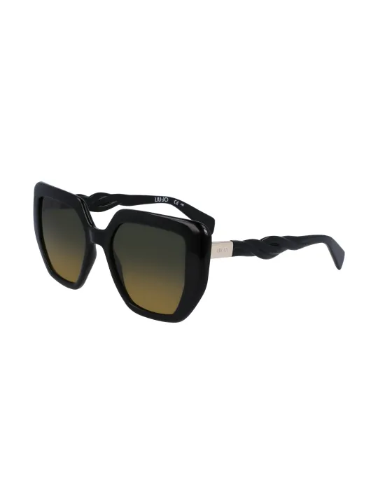 "Liu Jo Sonnenbrillen im Sale | Gelbe Quadrat Sonnenbrille mit Kunststoffrahmen 52mm online kaufen"|Planet-Deluxe