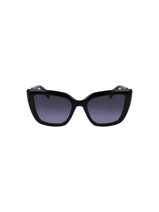 "Liu Jo Sonnenbrillen im Sale | Quadratische Sonnenbrille Blau mit Kontrastdetails und Spritzkunststoffrahmen online kaufen"|Planet-Deluxe