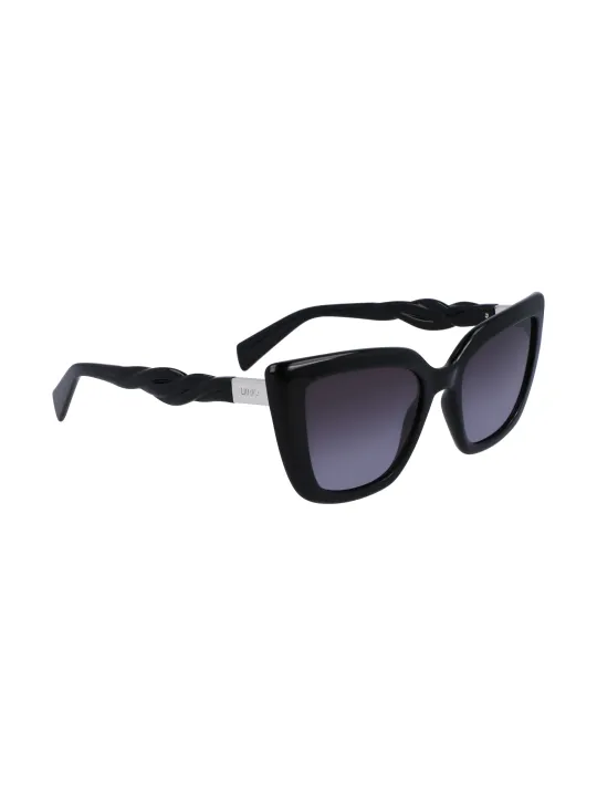 "Liu Jo Sonnenbrillen im Sale | Quadratische Sonnenbrille Blau mit Kontrastdetails und Spritzkunststoffrahmen online kaufen"|Planet-Deluxe